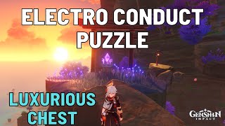 Solving Electro Conduct puzzle at Mt Yougou Luxurious chest  Genshin Impact Inazuma Puzzle Guide [upl. by Rosenblast923]