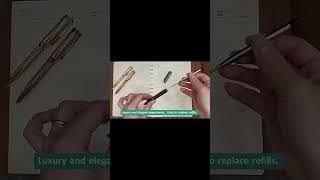 engrave copper body Metal Ballpoint Pen customizedpen art penmenship drawing signpen [upl. by Atiram]