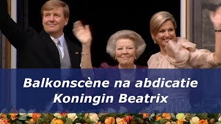 Balkonscène na abdicatie Koningin Beatrix 2013 [upl. by Sasnett]