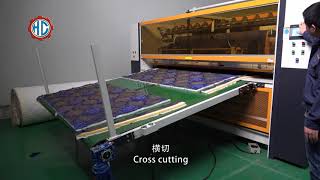 HCQGC HengChang Panel Cutting Machine for Mattress panel [upl. by Ahtenak]