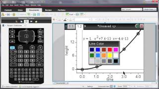 Introduzir e analisar dados com a TINspire CX [upl. by Hpotsirhc]