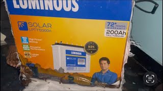 Luminous Solar LPTT12200H Battery Unboxing and review installation [upl. by Nel97]