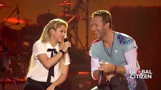 Chris Martin amp Shakira  Chantaje Live at Global Citizen Festival Hamburg [upl. by Ellednahc]