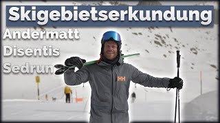 Skifahren in Andermatt  Sedrun  Disentis amp Gemsstock [upl. by Htebezile31]