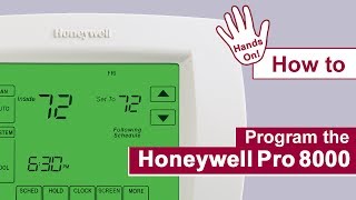 How to program the Honeywell Pro 8000 Thermostat [upl. by Bonnie162]