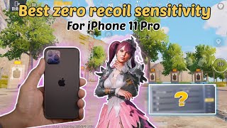 Pubg best gyro zero recoil sensitivity for iPhone 11 Pro in 2023 [upl. by Lucian331]