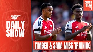 Timber amp Saka Miss Training  Emirates Stadium Expansion  Arsenal Vlahovic Links Again [upl. by Ajssatan]