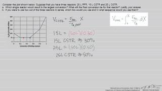 Conversion in a PFR vs CSTR Review [upl. by Abbey]