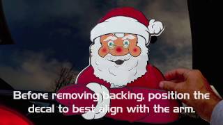 Waving Santa Snowman Elf Christmas character WiperTags waving wiper Installation [upl. by Zerlina]