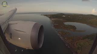 B787 CLOSE CALL Mountainous Approach into TINY Mayotte Island Airport AirClips [upl. by Jennilee865]