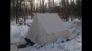 1st time Winter camping with Wife in Snowtrekker Basecamp [upl. by O'Connor]