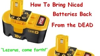 How to Bring NICAD Drill Batteries Back to Life amp Make Them Charge Again  Ryobi [upl. by Assirrak]