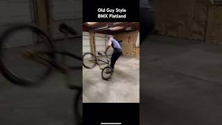 Older BMX flatland freestyle rider doing some tricks bmxlife fitness bikelife wheelie bicycle [upl. by Eniluqaj884]