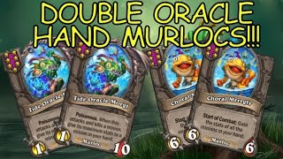 Level 7 HAND MURLOCS With Double ORACLE  Hearthstone Battlegrounds [upl. by Stretch]