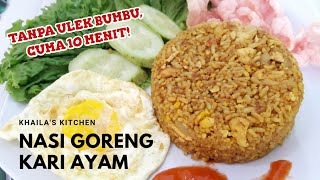 Resep NASI GORENG KARI AYAM  NASI GORENG KARI ENAK dan PRAKTIS  CURRY FRIED RICE [upl. by Gnoy]