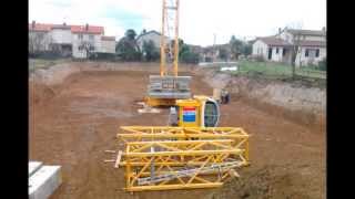 montage d une grue potain mdt 128 [upl. by Archer]