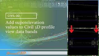 Add superelevation values to Civil 3D Profile View data bands [upl. by Leon]