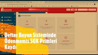 Defter beyan Sisteminde Ödenmemiş SGK Primleri Kaydı muhasebe defterbeyan sgk [upl. by Nylazor]