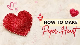 Valentine Day Gift Ideas 2024 • 3D Paper Heart • Glitter Sheet Craft • Glitter foam Sheet diy [upl. by Kreiner]