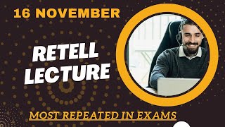 PTE Retell Lecture  November 2024  MUST PRACTICE [upl. by Eiramave]