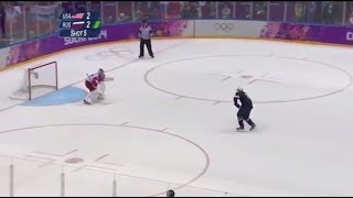 TJ Oshie Olympic Shootout NBC English [upl. by Raffaello]