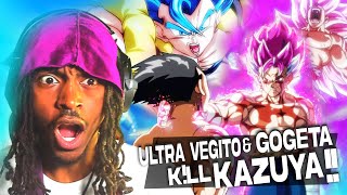 ULTRA VEGITO AND GOGETA FINALLY KILL KAZUYA MASHIMA REACTION [upl. by Alludba]