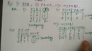 tautology discrete math  HINDI  by Niharika Panda [upl. by Ahseital]