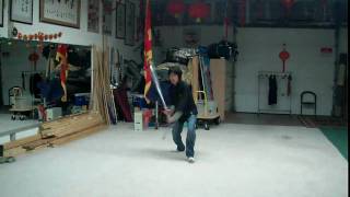 Doublehanded Chinese Sword Form part 1 雙手劍 [upl. by Ronna357]