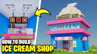 How To Build An ICE CREAM SHOP In Minecraft [upl. by Vine]