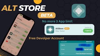 Remove 3 App Limit AltStore Beta  Non Developer Account Free [upl. by Notlrac916]