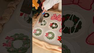 Christmas Garlands and Ribbons 🎀🎄punchneedleart diy mugrugs christmasornaments diycrafts diyc [upl. by Zinah125]