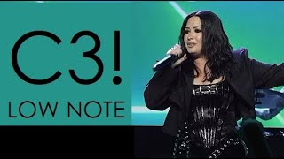 DEMI LOVATO HIT LIVE C3 LOW NOTE [upl. by Laney]