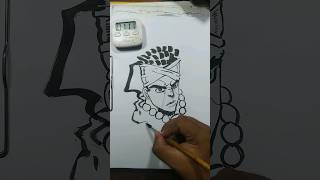 MOHAMMAD AVDOL YES I AM Draw Mohammed Avdol Jojo in 5 minutes sketch jjba drawing [upl. by Olcott]