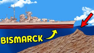 The ship KMS Bismarck HIT A REEF ◉ Floating Sandbox [upl. by Ainehta]