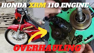 18 Minutes Overhauling XRM 110 Engine TIMELAPSE  Stuck Kick Starter Problem [upl. by Atterahs]