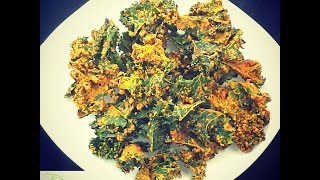 How To Make Kale Chips Cheesy Smokey Spicy Flavor [upl. by Sirromal]