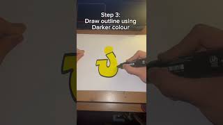 Easy way to graffiti “J” tutorial [upl. by Fredella591]