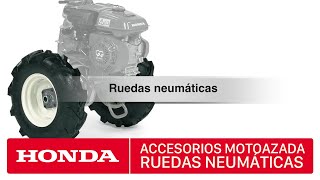 Accesorios para motoazadas Honda  Ruedas neumáticas [upl. by Losyram]