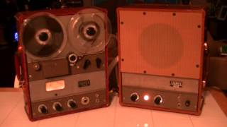 AMPEX 600 REEL TO REEL WITH AMPEX 620 SPEAKER AMP  SIXTY MINUTE MAN  THE DOMINOES [upl. by Okiron]