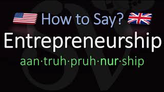 How to Pronounce Entrepreneurship  Meaning amp Pronunciation [upl. by Ire]