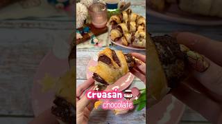 Cruasán de chocolate 🥐 recetaspostres receta [upl. by Eelsha]