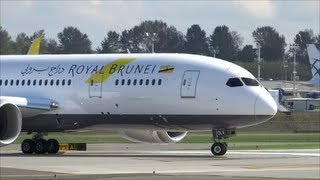 NEW 787 ROYAL BRUNEI Dreamliner Test Flight KPAE [upl. by Tebasile]