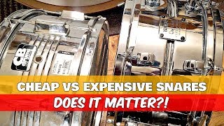 CHEAP vs EXPENSIVE SNARE DRUMS  Does It Matter [upl. by Harad]