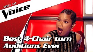 TOP 10  BEST ALL TURN Blind Auditions in The Voice [upl. by Eyeleen]