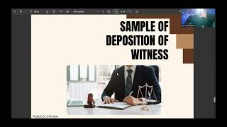 Deposition of Witness [upl. by Malim]