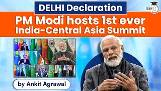 PM Modi hosted first IndiaCentral Asia Summit today  International Relations  UPSC IAS Exams [upl. by Pearla]