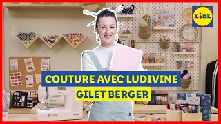 COUTURE 🧵  Réaliser un gilet berger avec la machine à coudre Silvercrest  Lidl France [upl. by Arrim]