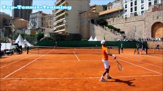 Djokovic vs Berdych  COURT LEVEL VIEW [upl. by Leontine422]