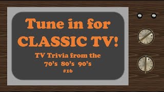 Trivia TV Trivia  Classic TV 16 [upl. by Evets]