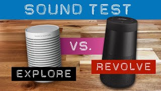 Bang amp Olufsen Beosound Explore vs Bose Soundlink Revolve Music audio quality sound test [upl. by Phillada288]